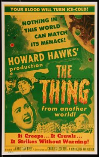 1b1722 THING Benton REPRO WC 1990s Howard Hawks astounding classic horror from another world!
