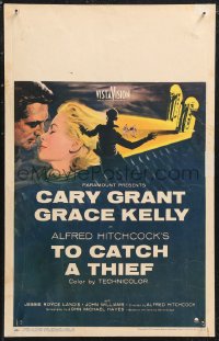 1b1725 TO CATCH A THIEF WC 1955 romantic close up art of Grace Kelly & Cary Grant, Alfred Hitchcock