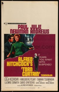 1b1729 TORN CURTAIN WC 1966 Paul Newman, Julie Andrews, Alfred Hitchcock tears you apart w/suspense!