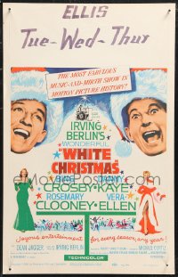 1b1749 WHITE CHRISTMAS WC R1961 Bing Crosby, Danny Kaye, Clooney, Vera-Ellen, musical classic!