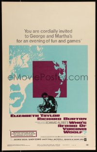 1b1750 WHO'S AFRAID OF VIRGINIA WOOLF WC 1966 Elizabeth Taylor, Richard Burton, Mike Nichols
