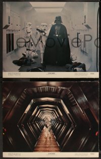 1b0752 STAR WARS 3 color 11x14 stills 1977 George Lucas classic epic, Solo and Jawas, Falcon!