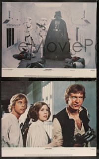 1b0739 STAR WARS 6 color 11x14 stills 1977 Mark Hamill, Harrison Ford, Carrie Fisher, Darth Vader!