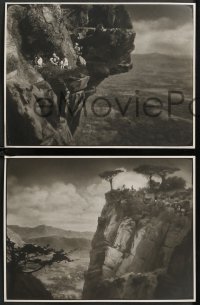1b0754 TARZAN THE APE MAN 3 deluxe 9.5x12.5 stills 1932 Newcomb paintings of epic sets in Africa!