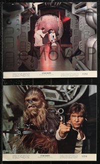 1b2454 STAR WARS 8 8x10 mini LCs 1977 A New Hope, Lucas classic epic, Luke, Leia, great images!