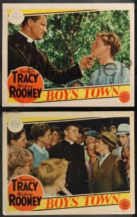 1b2142 BOYS TOWN 5 LCs 1938 Spencer Tracy as Father Flanagan with Mickey Rooney!