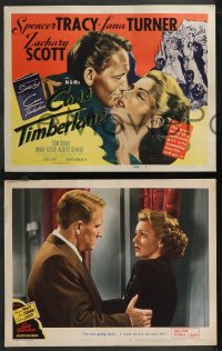 1b2096 CASS TIMBERLANE 8 LCs 1948 great images of Spencer Tracy with sexiest Lana Turner!