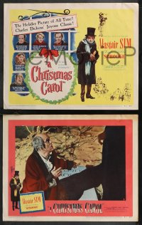 1b2097 CHRISTMAS CAROL 8 LCs 1951 Charles Dickens holiday classic, Alastair Sim as Scrooge!