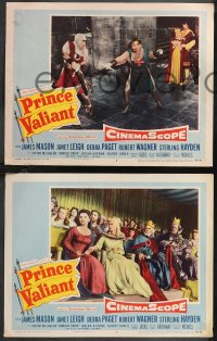 1b2151 PRINCE VALIANT 4 LCs 1954 James Mason, Debra Paget, Robert Wagner in the title role!