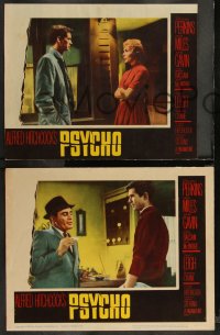 1b2162 PSYCHO 3 LCs 1960 Alfred Hitchcock, Anthony Perkins, Janet Leigh, Vera Miles, Gavin, Balsam!