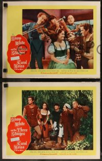 1b2125 SNOW WHITE & THE THREE STOOGES 8 LCs 1961 Carol Heiss with Moe, Larry & Joe, complete set!