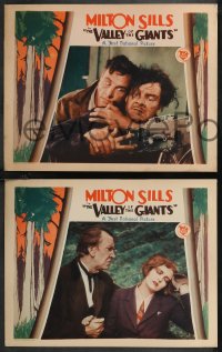 1b2154 VALLEY OF THE GIANTS 4 LCs 1927 lumberjacking, great images of Milton Sills & Doris Kenyon!
