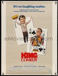 1c0909 KING OF COMEDY 30x40 1983 Robert De Niro, Jerry Lewis, directed by Martin Scorsese!