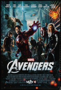 1c1014 AVENGERS advance DS 1sh 2012 Robert Downey Jr & The Hulk, assemble 2012!