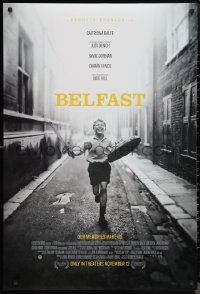 1c1035 BELFAST advance DS 1sh 2021 Kenneth Branagh, Academy Award winner Judi Dench, great image!