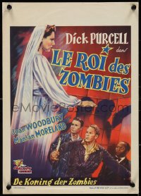 1c0484 KING OF THE ZOMBIES Belgian 1940s couple crash lands & finds mad doctor using undead in WWII!