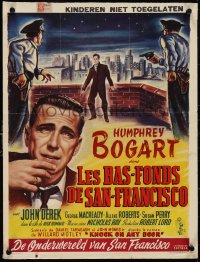 1c0485 KNOCK ON ANY DOOR Belgian 1949 Humphrey Bogart, John Derek, directed by Nicholas Ray!