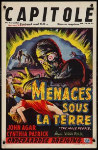 1c0489 MOLE PEOPLE Belgian 1956 from a lost age, horror crawls from the depths of the Earth!