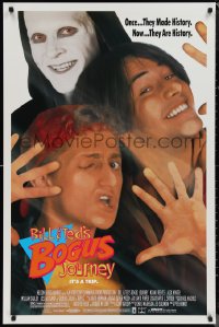 1c1043 BILL & TED'S BOGUS JOURNEY 1sh 1991 Keanu Reeves & Alex Winter, Grim Reaper, they're history!