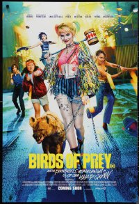 1c1046 BIRDS OF PREY int'l advance DS 1sh 2020 Margot Robbie as Harley Quinn with Bruce the Hyena!