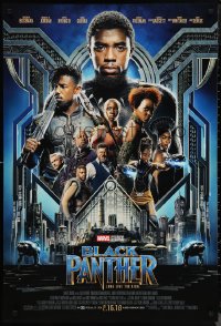1c1047 BLACK PANTHER advance DS 1sh 2018 Chadwick Boseman in the title role as T'Challa and top cast!