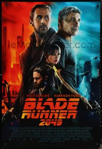 1c1050 BLADE RUNNER 2049 int'l advance DS 1sh 2017 more colorful montage image of Ford and Gosling!