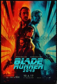 1c1049 BLADE RUNNER 2049 teaser DS 1sh 2017 great montage image with Harrison Ford & Ryan Gosling!