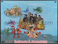 1c0568 BEDKNOBS & BROOMSTICKS teaser British quad 1971 Disney, Angela Lansbury & kids under water!