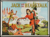 1c0590 JACK & THE BEANSTALK stage play British quad 1930s artwork of female Jack & giant!