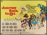 1c0592 JOURNEY BACK TO OZ British quad 1974 animated cartoon, Milton Berle, Ethel Merman and Liza Minnelli!