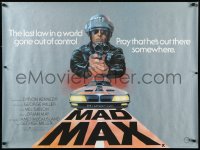 1c0598 MAD MAX British quad 1980 Beauvais art of Mel Gibson, George Miller classic, rare unfolded!