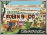 1c0610 ROBIN HOOD British quad 1973 Walt Disney's cartoon version, the way it REALLY happened!