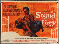 1c0612 SOUND & THE FURY British quad 1959 Brynner carrying Joanne Woodward by Chantrell, rare!