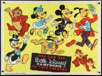1c0622 WALT DISNEY British quad 1950s Mickey and Minnie Mouse, Pluto and more, ultra rare!