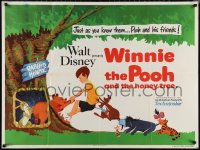 1c0624 WINNIE THE POOH & THE HONEY TREE British quad 1966 Disney, Eeyore, Rabbit & Christopher Robin!