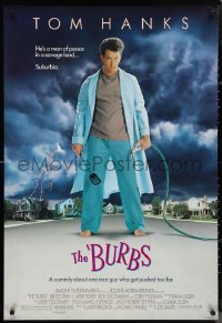 1c1064 BURBS DS 1sh 1989 best Tom Hanks image, a man of peace in a savage land, suburbia!
