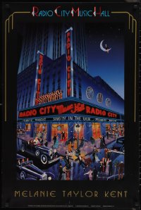 1c0141 RADIO CITY MUSIC HALL 24x36 commercial poster 1989 Melanie Kent art, Rockefeller Center!