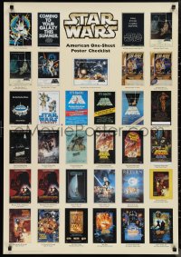 1c0149 STAR WARS CHECKLIST 28x39 German commercial poster 1997 great images of most posters!