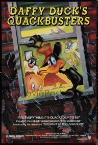 1c1079 DAFFY DUCK'S QUACKBUSTERS 1sh 1988 Mel Blanc, great cartoon art of Looney Tunes characters!