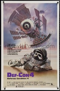 1c1093 DEF-CON 4 1sh 1984 Canadian sci-fi, really cool post-apocalyptic artwork by Rudy Obrero!