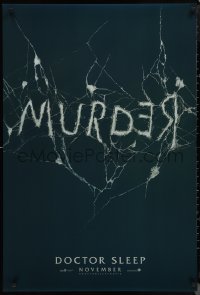 1c1097 DOCTOR SLEEP teaser DS 1sh 2019 Shining sequel, McGregor, Redrum/Murder in broken mirror!