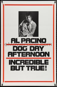 1c1098 DOG DAY AFTERNOON teaser 1sh 1975 Al Pacino, Sidney Lumet bank robbery crime classic!