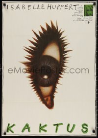 1c0287 CACTUS East German 23x32 1989 Isabelle Huppert, artwork of cactus eye by Ernst!