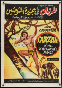 1c0445 TARZAN IN KING SOLOMON'S MINES Egyptian poster 1973 completely different art!