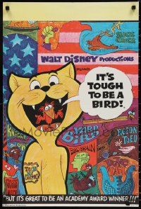 1c0562 IT'S TOUGH TO BE A BIRD English double crown 1970 rare Disney cartoon, great wacky artwork!