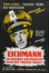 1c0453 EICHMANN HIS CRIMES & JUDGMENT Finnish 1961 from secret Nazi films never seen before!