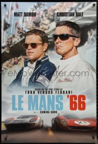 1c1123 FORD V FERRARI style B int'l teaser DS 1sh 2019 Bale, Damon, the American dream, Le Mans '66!