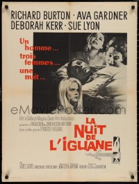 1c0311 NIGHT OF THE IGUANA French 24x32 1964 Richard Burton, Ava Gardner, Kerr, sexy Sue Lyon!
