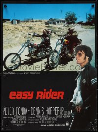 1c0518 EASY RIDER French 16x22 R1980s Fonda, motorcycle biker classic directed by Dennis Hopper