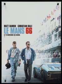 1c0524 FORD V FERRARI teaser French 15x21 2019 Christian Bale & Matt Damon on track, Le Mans '66!